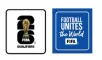 US$7.00 2026 world cup qualifiers & football unites the world (blue) badge +$7.00